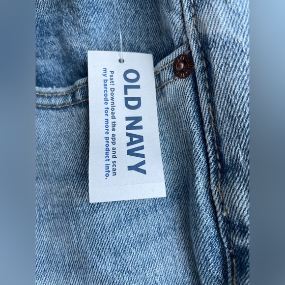 New Old Navy Women Boyfriend Lose Blue Distressed Jeans Size 4P - Picture 4 of 10